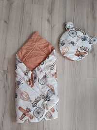 Rożek niemowlęcy dla chłopca+ poduszka