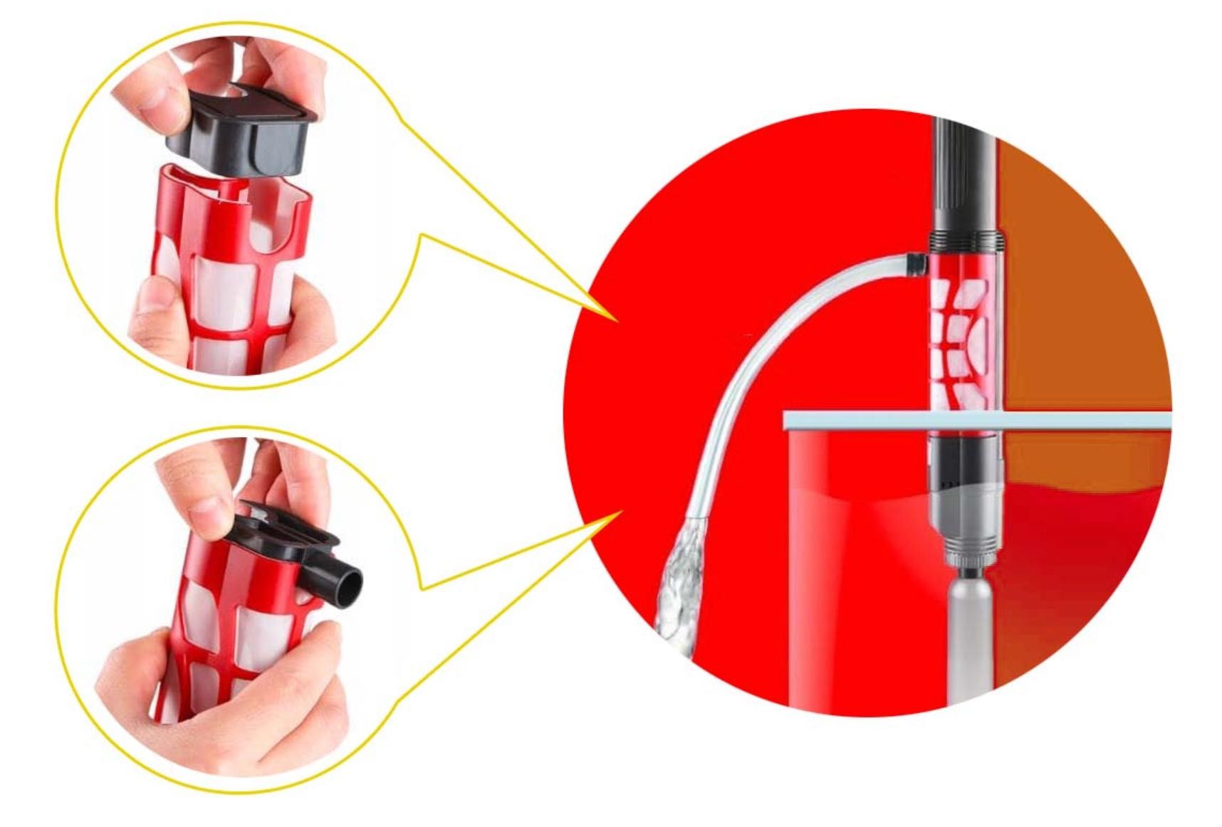 Odmulacz elektryczny do dna akwarium, HXS-01 6W z pompą 350l/h