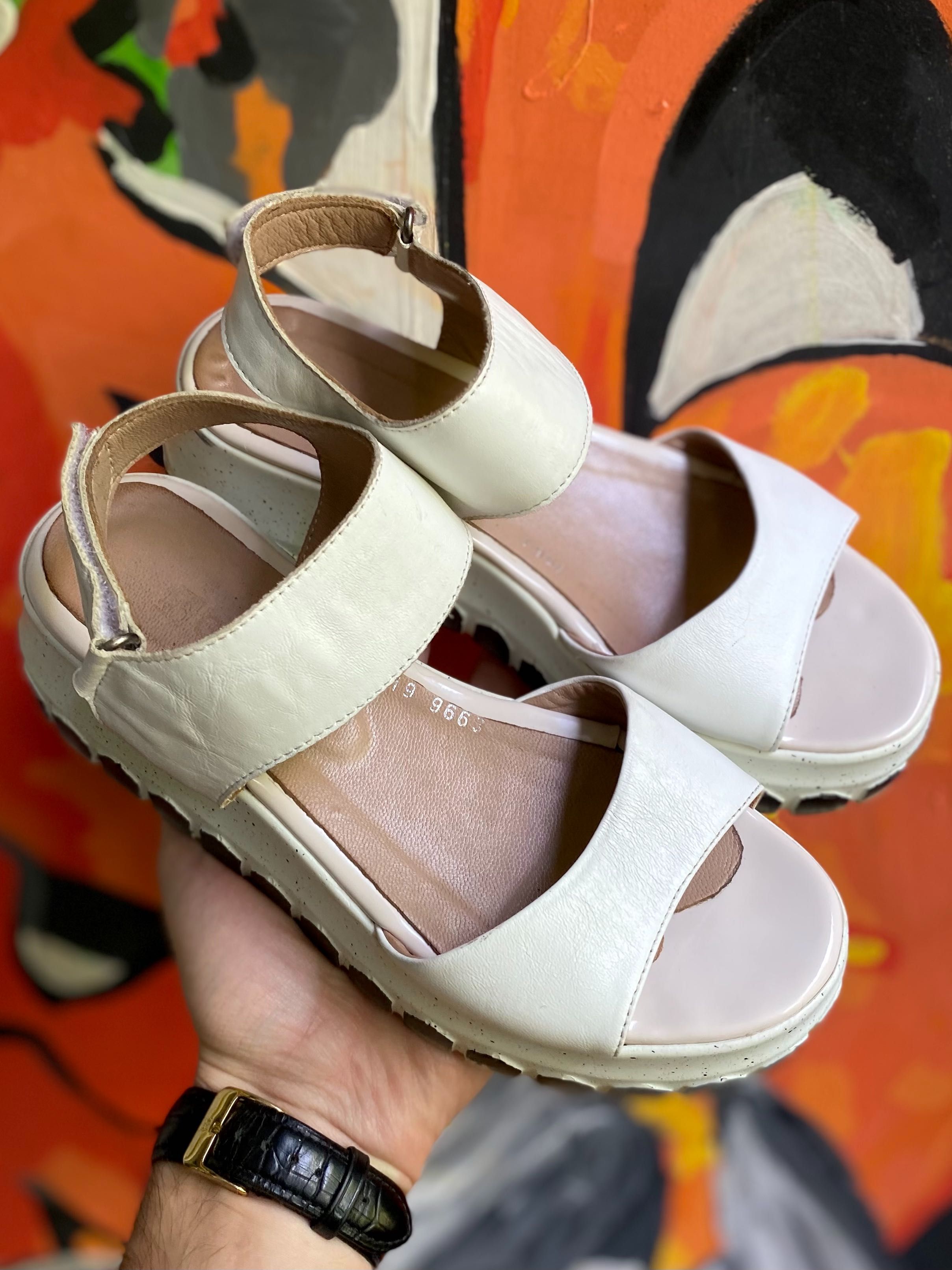 Guero Phany сандали босоножки 36 размер женские кожаные белые оригинал
