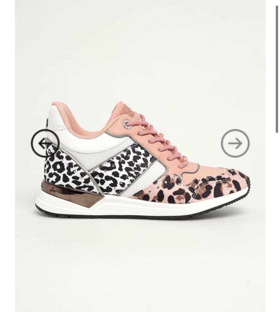 Oryginalne sneakersy adidasy Guess panterka koturn 37