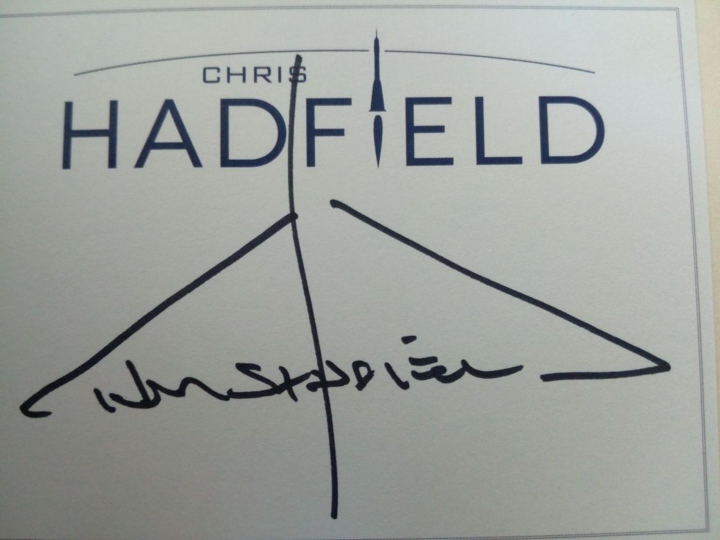 Autograf  podpis Chris Hadfield astronauta NASA jedyny taki w PL!