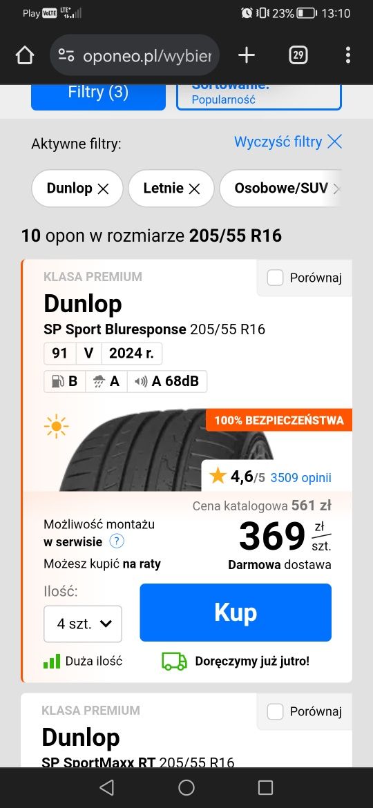 Oryginalne felgi aluminiowe mazda 16" z oponami DUNLOP