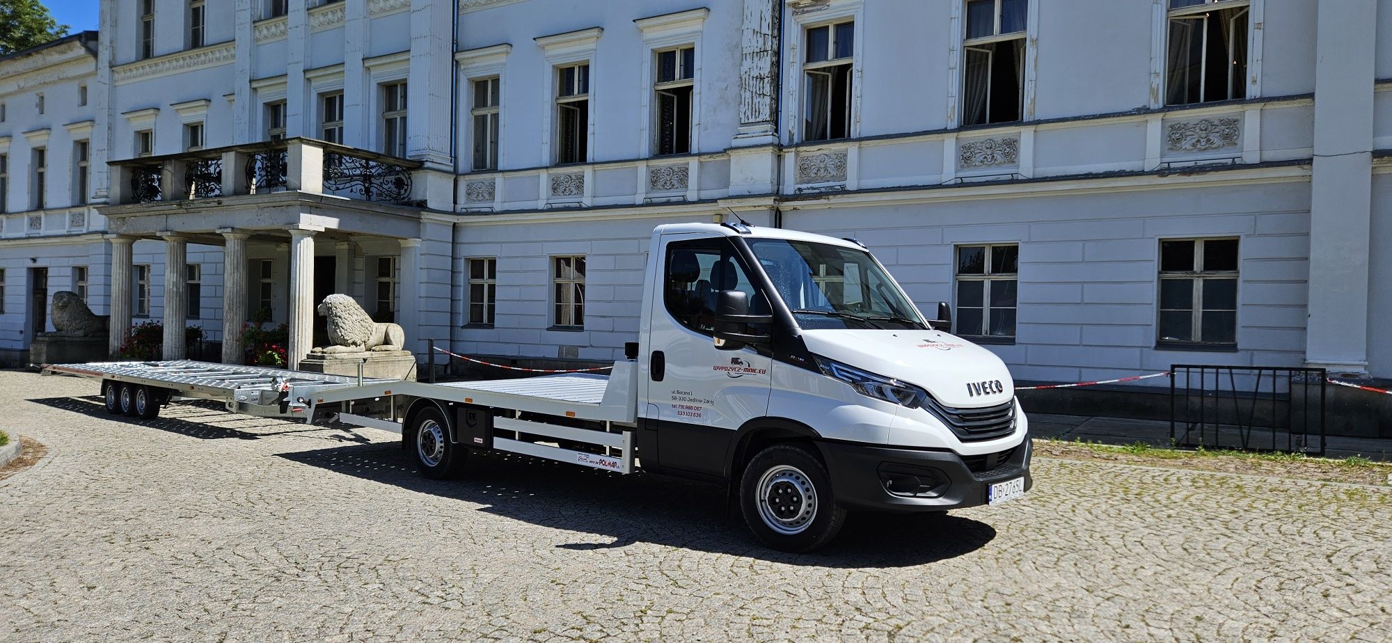 Iveco autolaweta + przyczepa  ZESTAW !!!