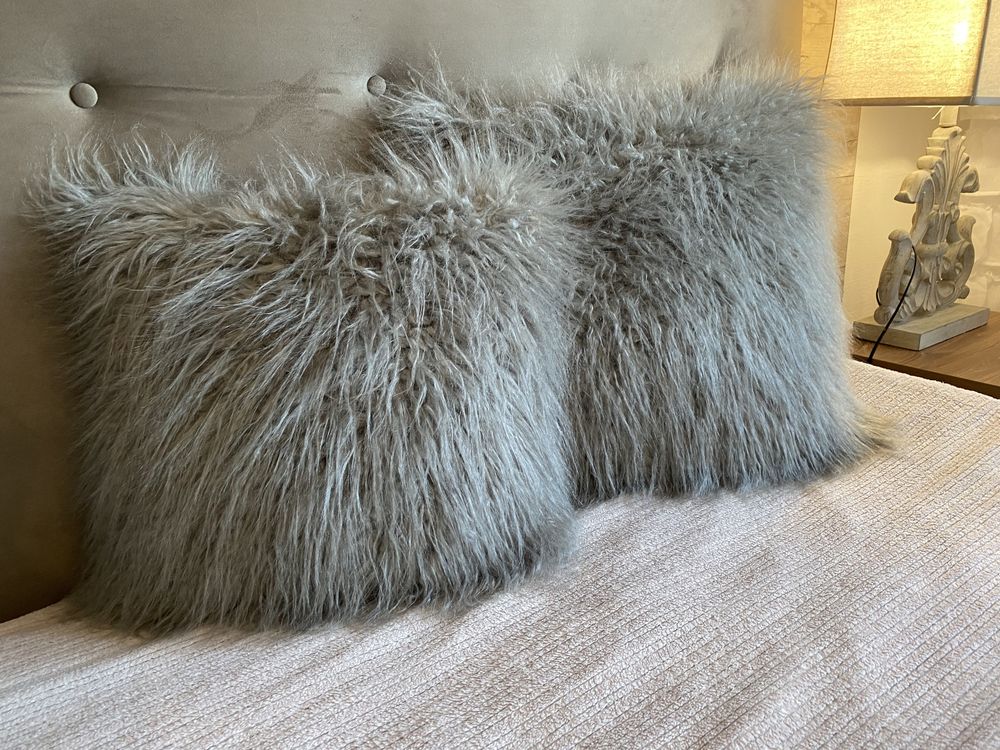 Poduszki  -poszewki glamour ze sztucznego futra