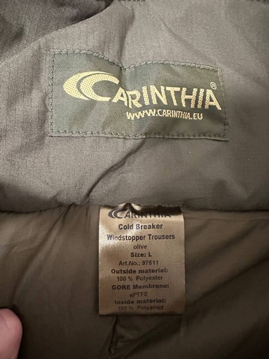 Carinthia Cold Breaker Windstopper Trousers (L) G-LOFT®