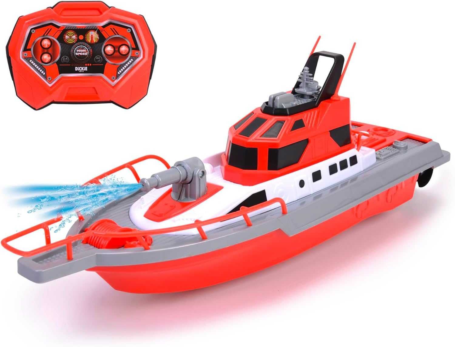 Dickie Toys Straż Pożarna Łódź Motorówka RC 38 Cm