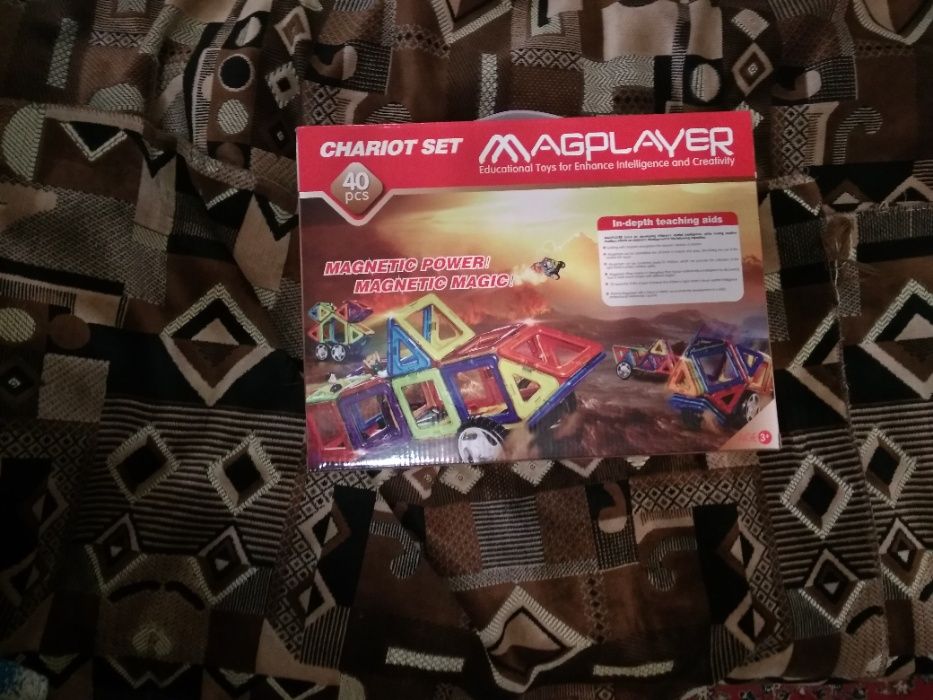 Магнитный конструктор Magplayer Chariot Set 40д.