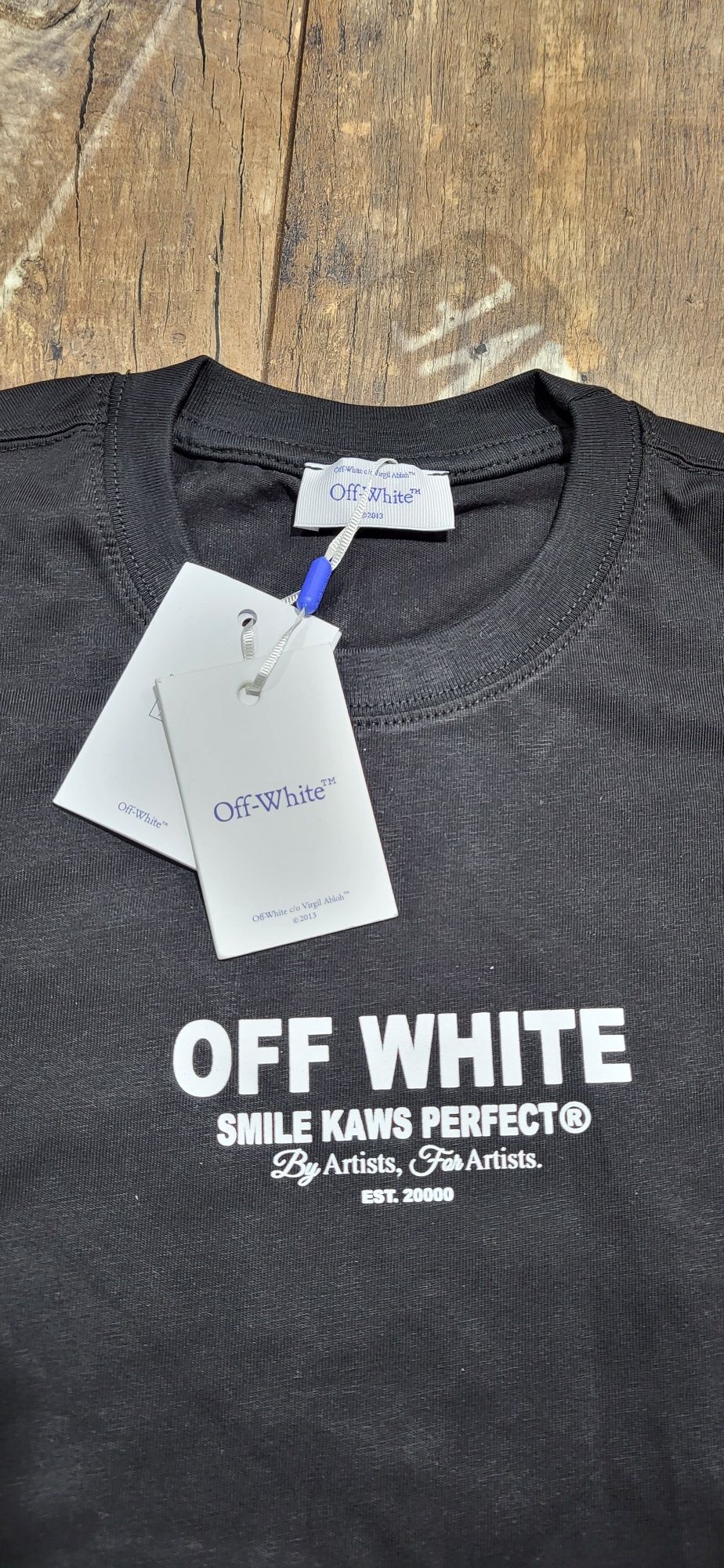 Off white koszulka męska najwysza jakość bawełny logo czarna XL