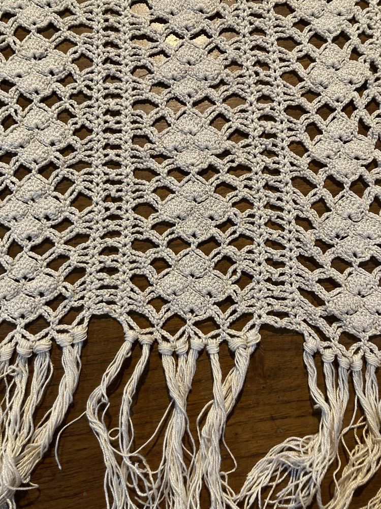 Conjunto de dois panos corridos em crochet