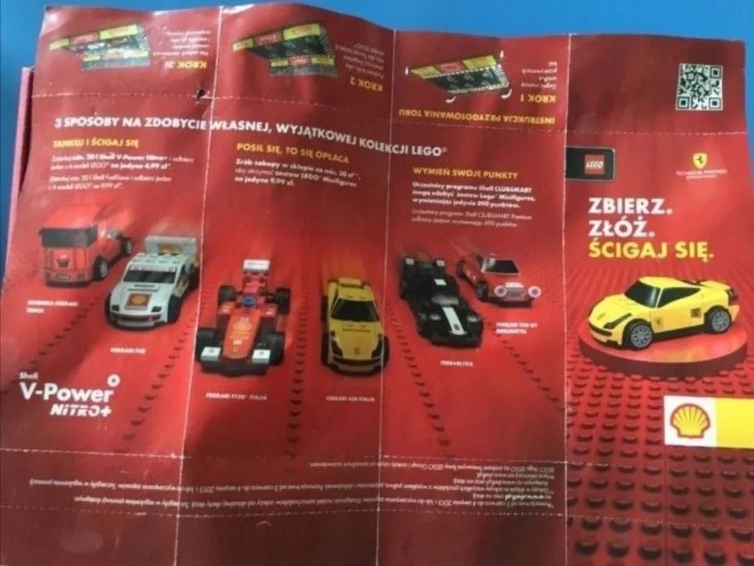 Zestaw 6x auta Lego Shell V-Power samochody Helix Ferrari nitro+