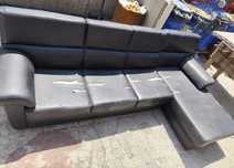 Sofá chaise longue preto