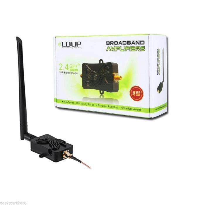 Amplificador Wifi 4W de banda larga sem fio Sinal Booster (Novo)