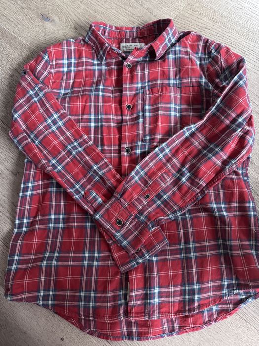 Koszula Zara 140 czerwona w kratę