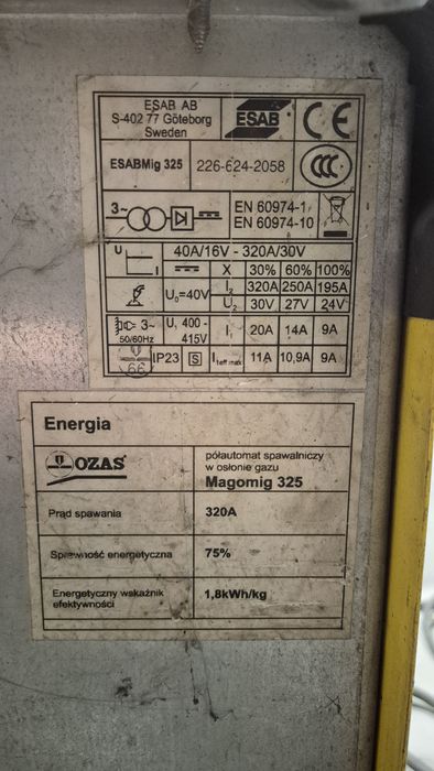 Spawarka ESAB OZAS 325