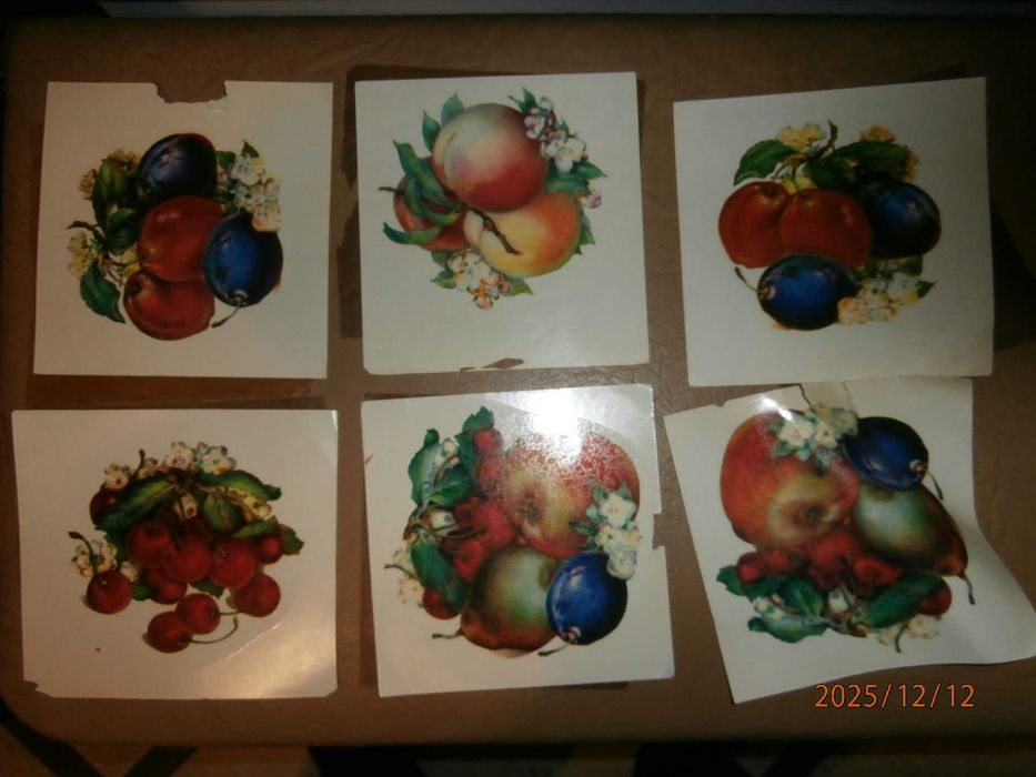 Kalkomania z PRL (owoce) 5+1 gratis czytaj opis