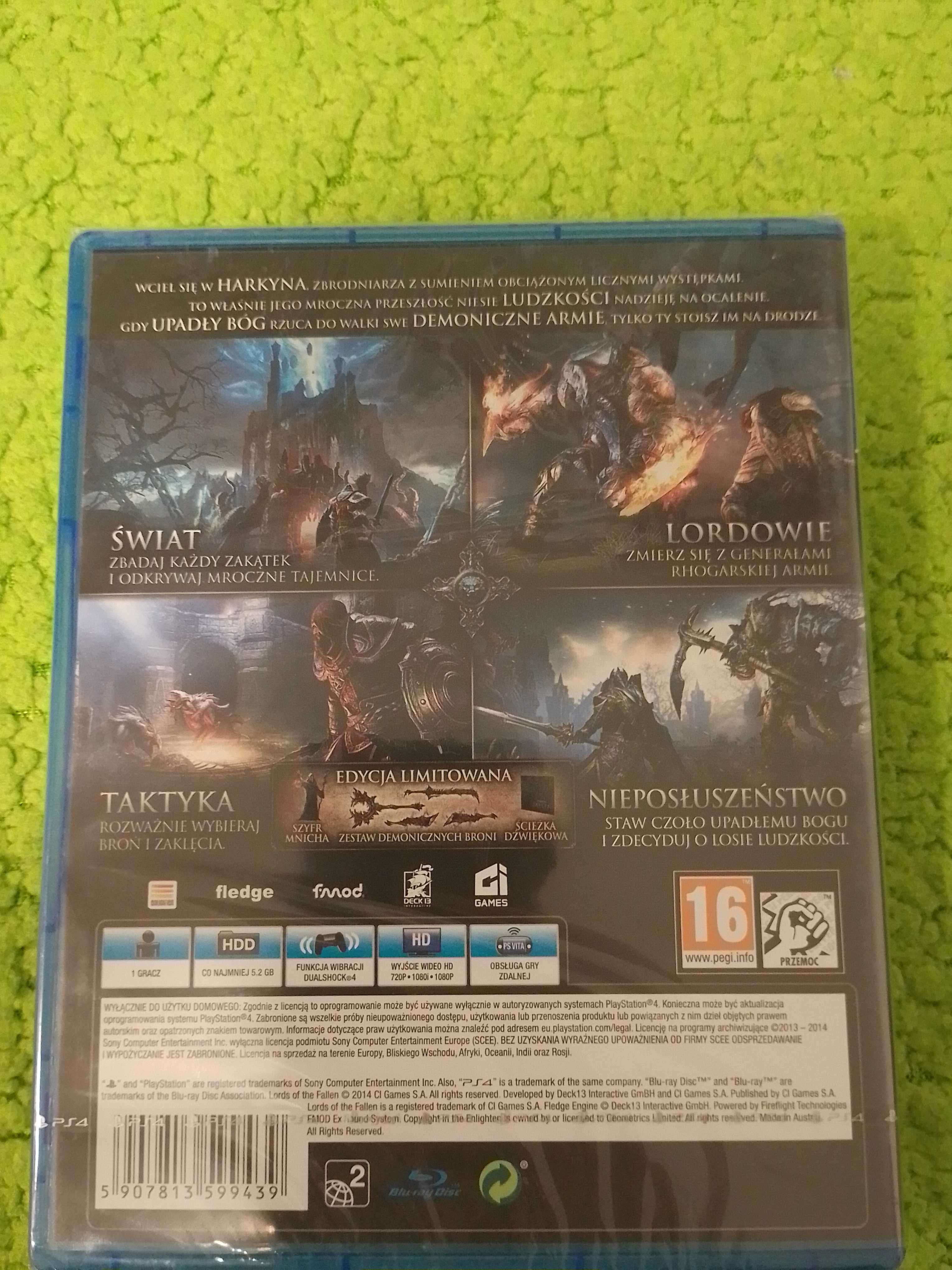 PS4 Lords of the Fallen Edycja Limitowana Nowa w folii