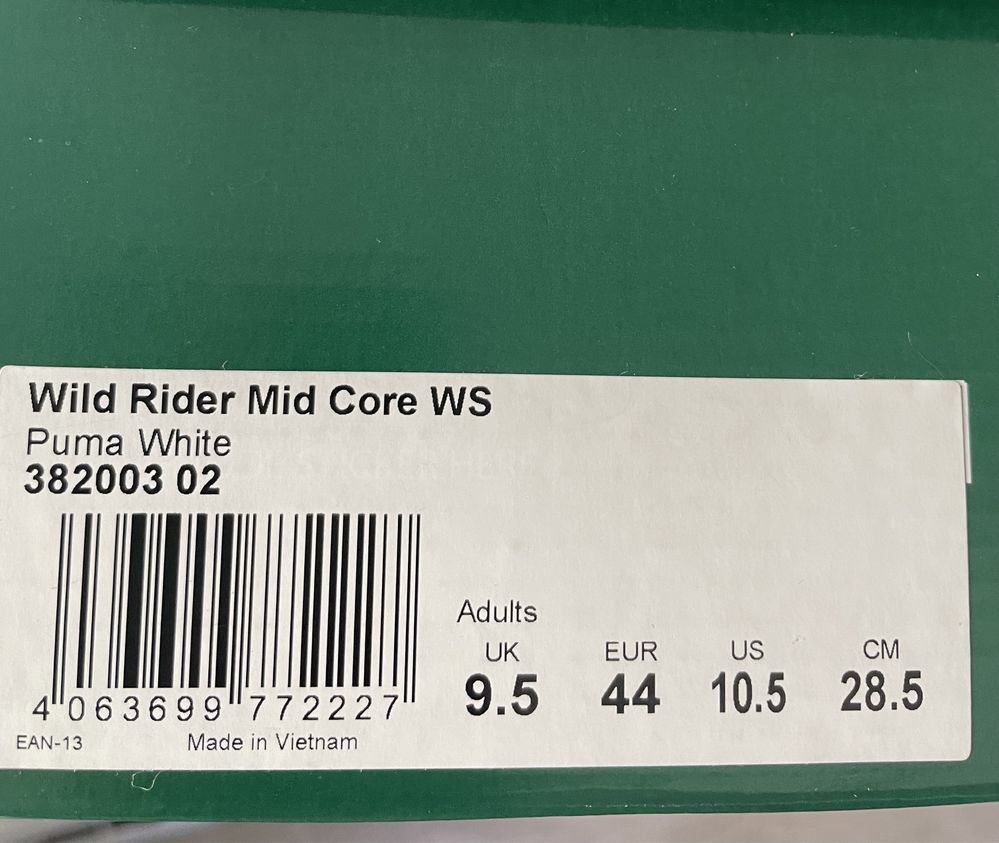 Кросівки Puma Wild Rider Mid Core, EUR 44 (наш 43 р., 28,5 см с