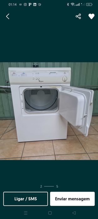 Whirlpool 7kgs. Maq Secar Roupa como Nova WHIRLPOOL