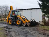 Usługi koparko-ładowarką JCB 4cx transport piasku, żwiru, kruszywa