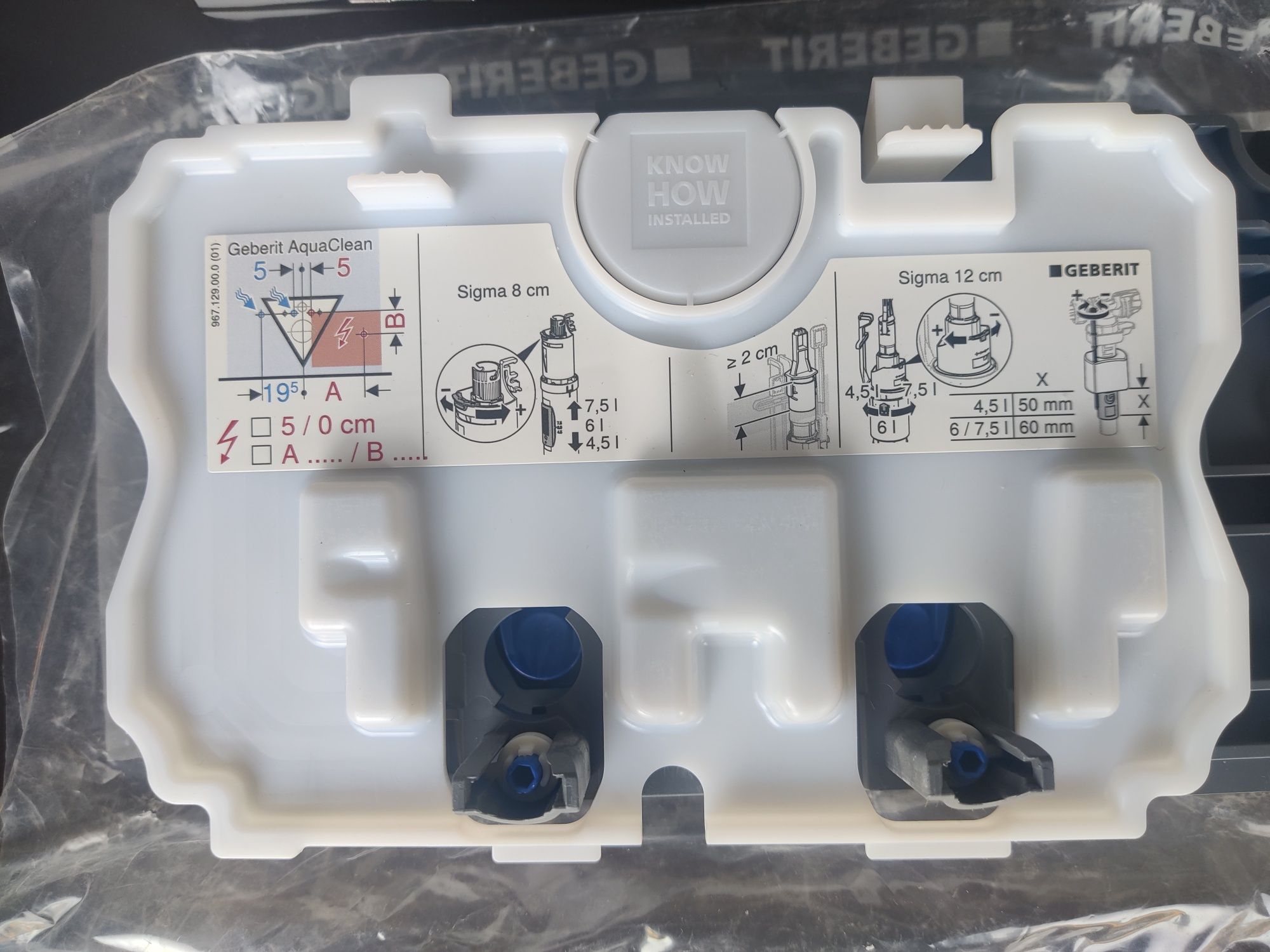 Geberit Sigma60 Przycisk WC prostokątny szkło białe 115.640.SI.1