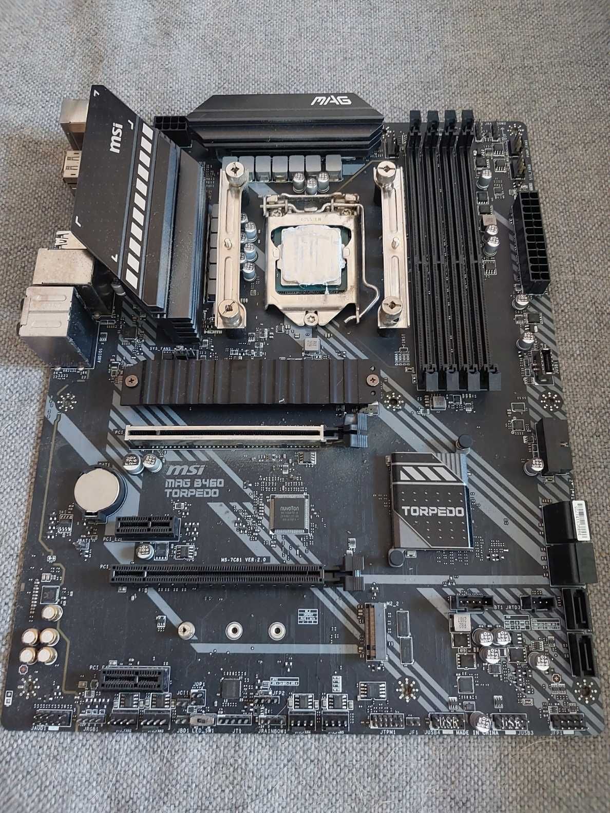 Używany zestaw: MSI B460 Torpedo + CPU i5 10400f + chłodzenie CPU