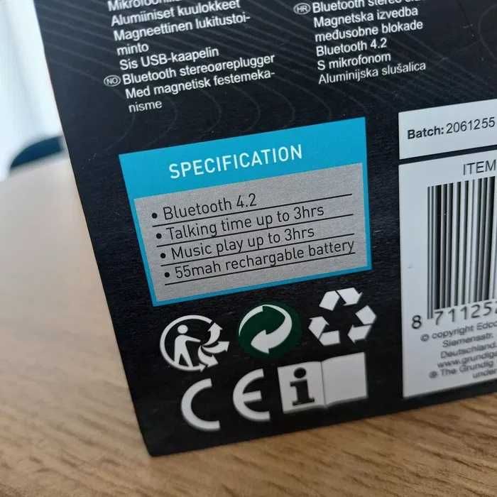 Słuchawki bezprzewodowe z mikrofonem BLUETOOTH GRUNDIG