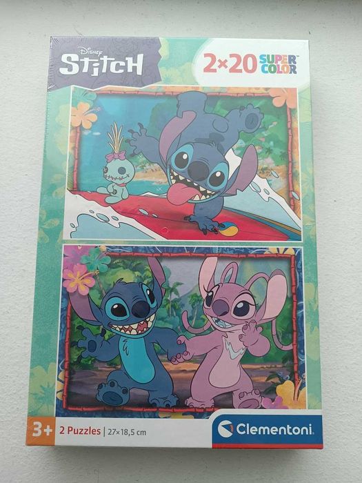 Puzzle Clementoni Disney Stitch SuperColor 27x18,5cm 2x20 peças