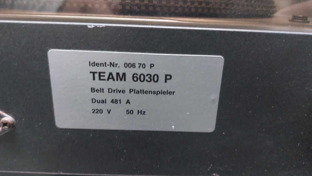 Dual team 6030p вінілпрогравач