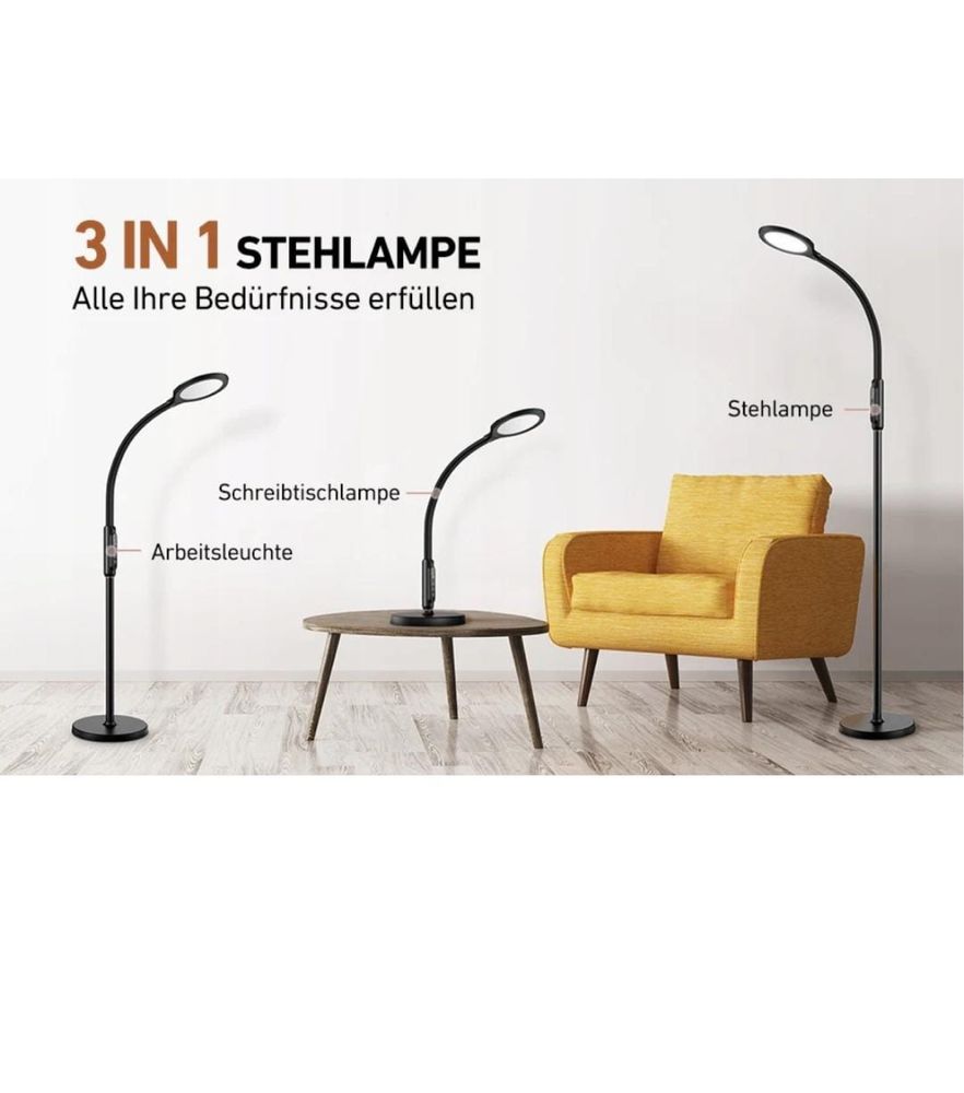 Lampa podłogowa LED + pilot Stojąca Nowoczesna