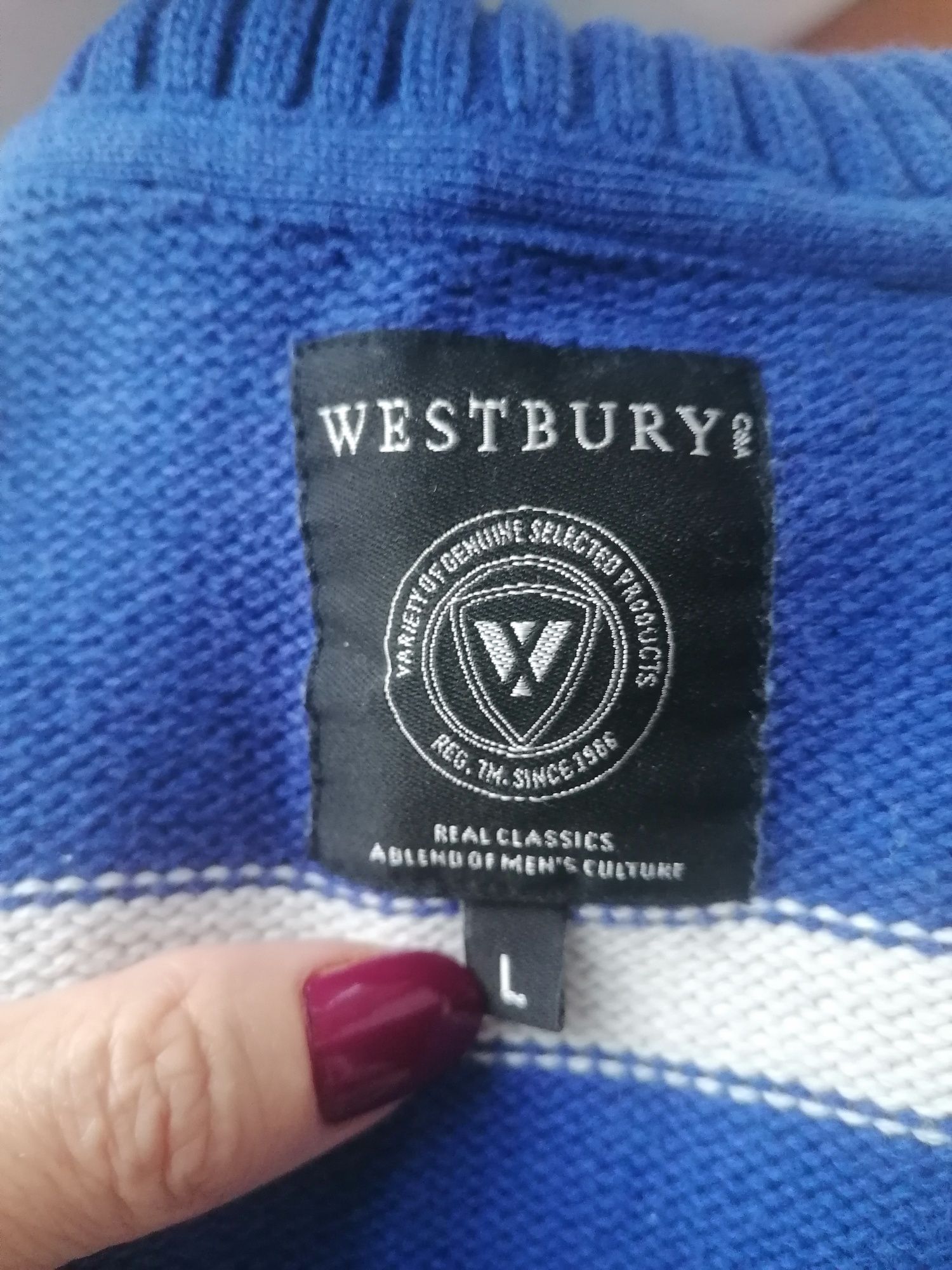Sweter męski nowy L bawelna