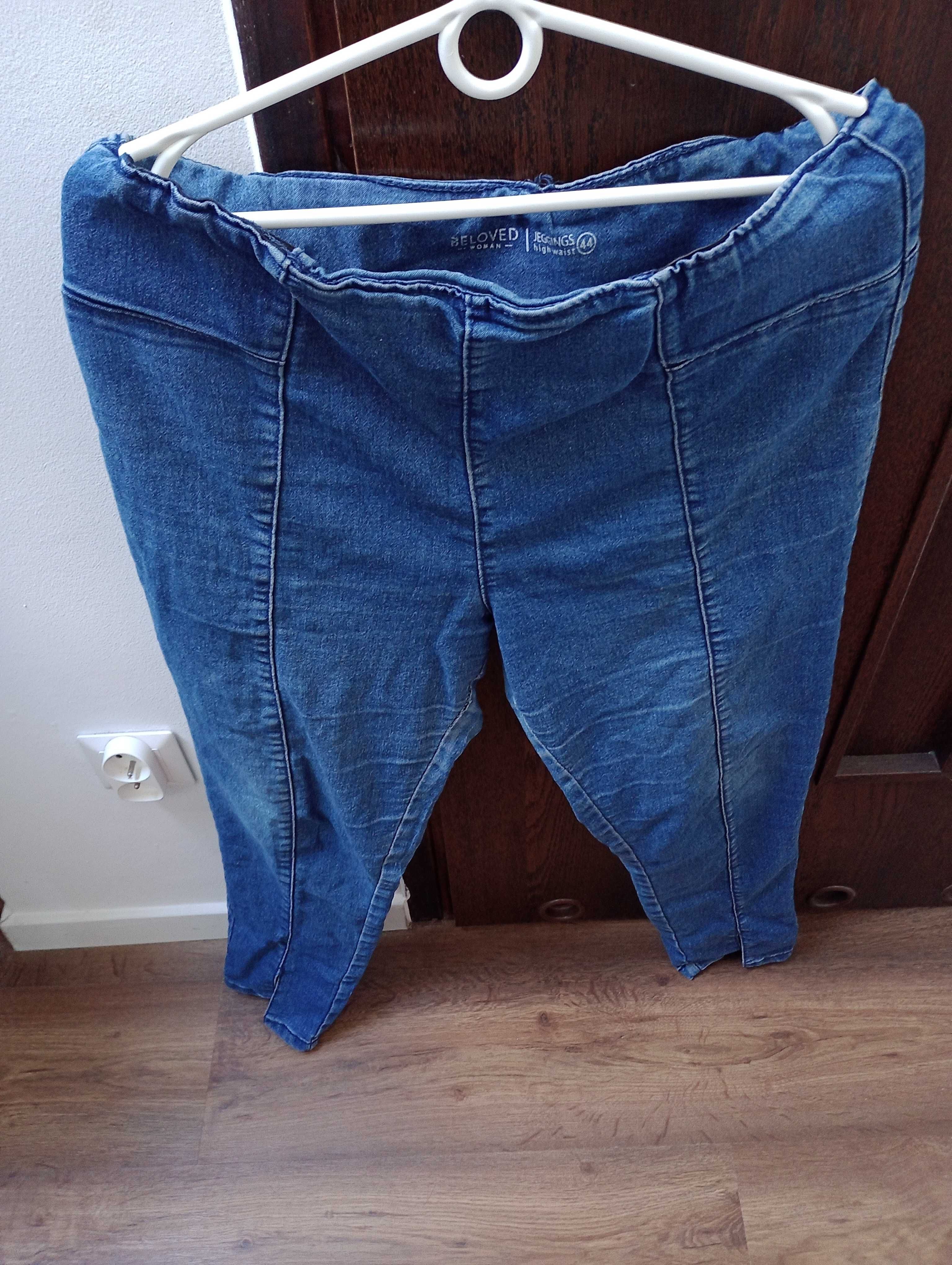 Spodnie jeans XL high waist