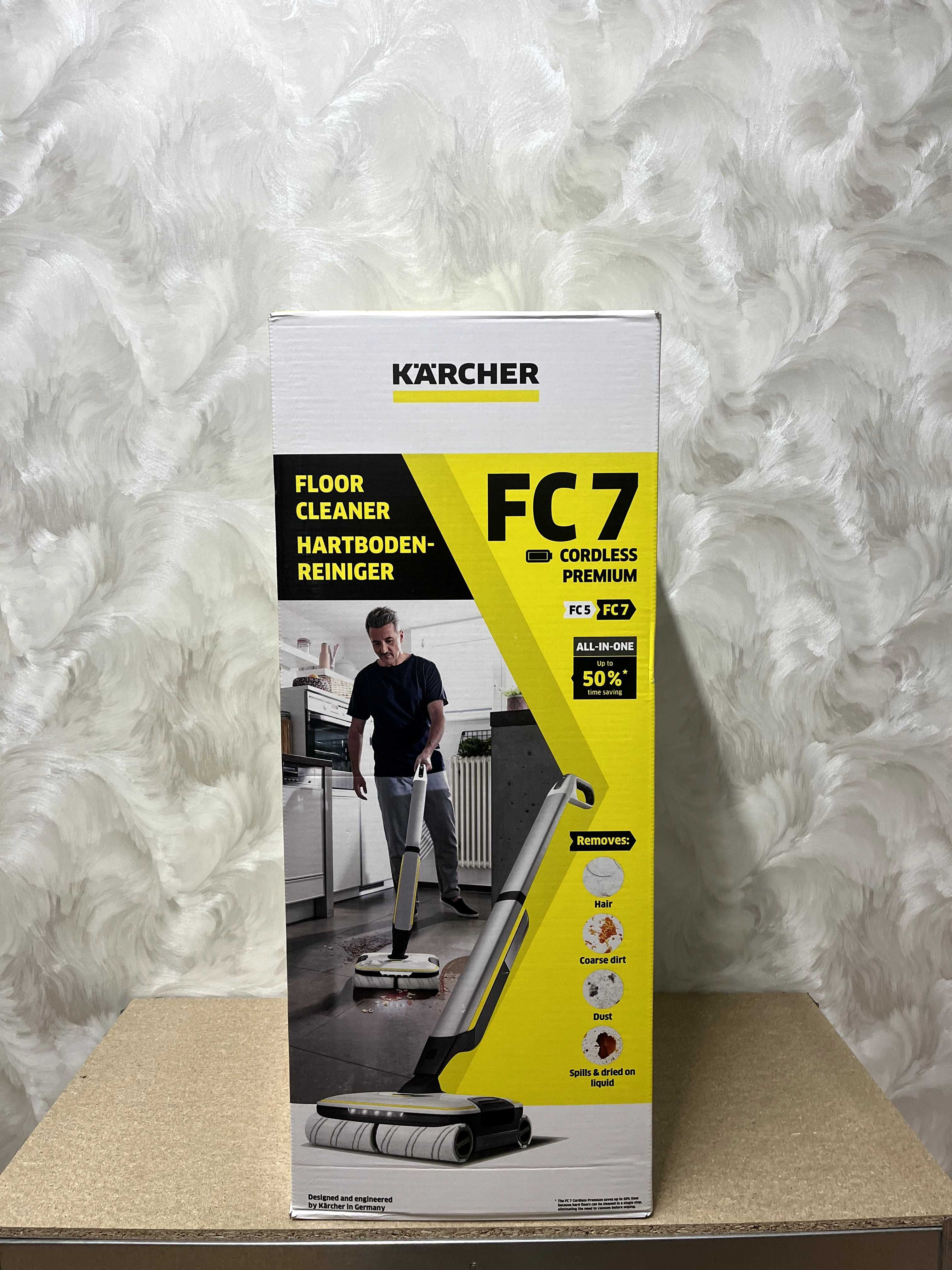 Вертикальний пилосос (1В1) миючий Karcher FC 7 Cordless Premium White