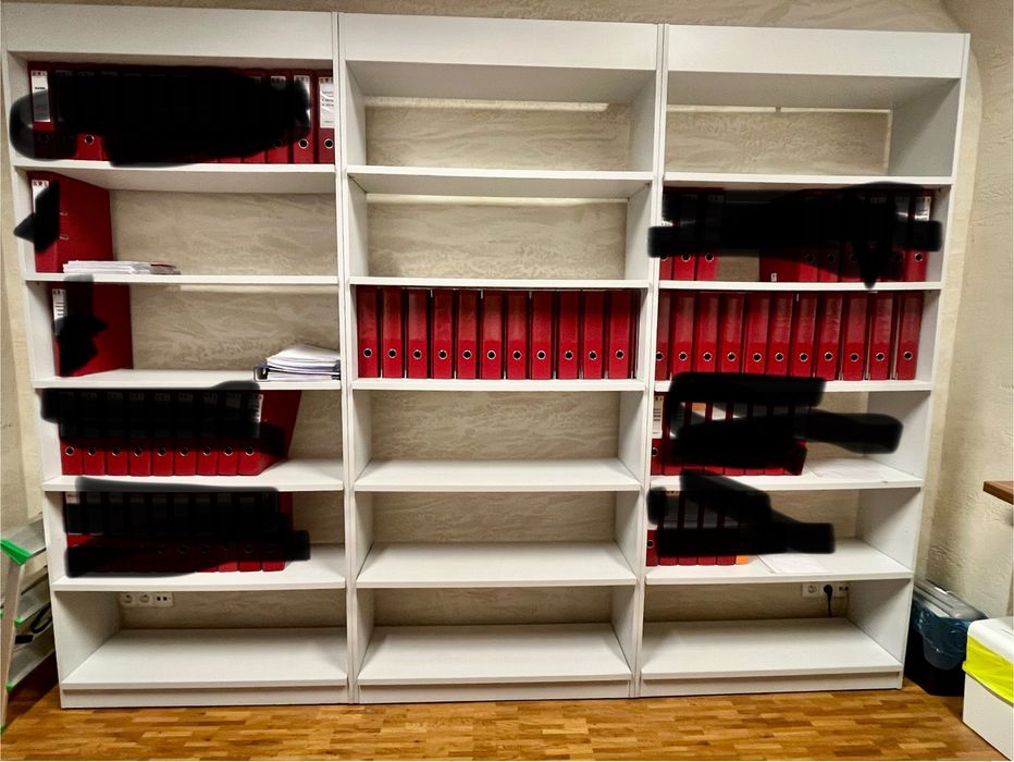 Regały biurowe szare