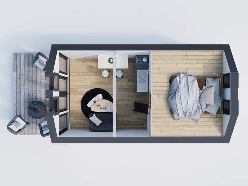 Модульный дом / Домики для базы отдыха / Дачный дом / Сауна