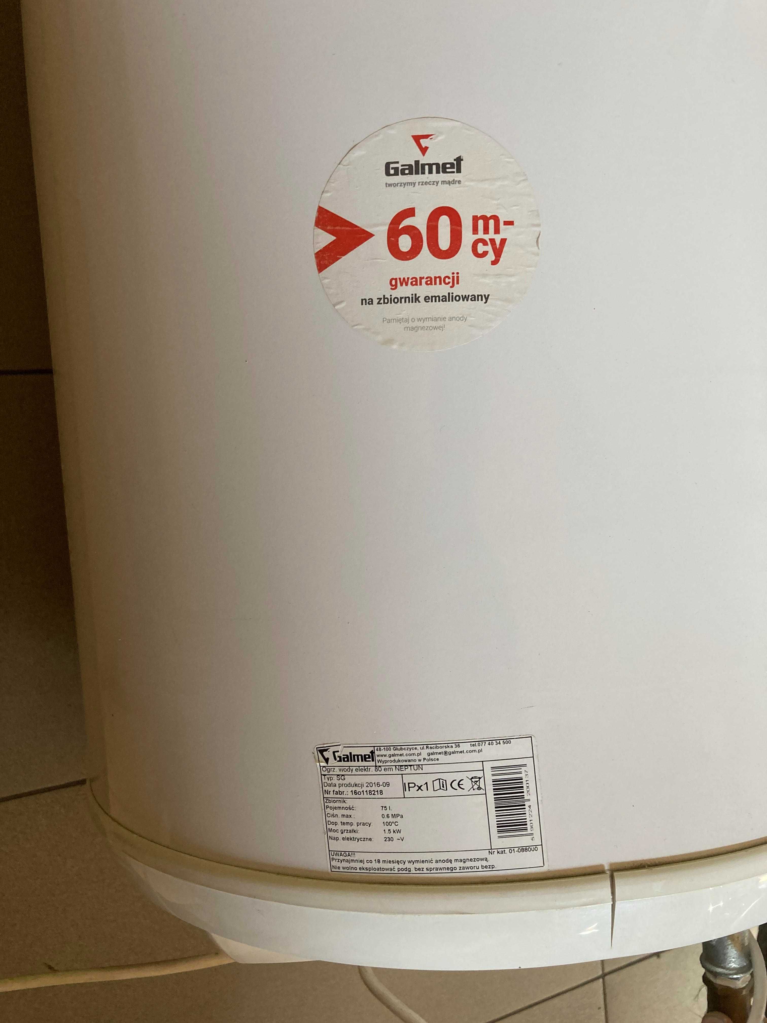 Bojler elektryczny 80l, grzałka 1500W, Galmet Neptun