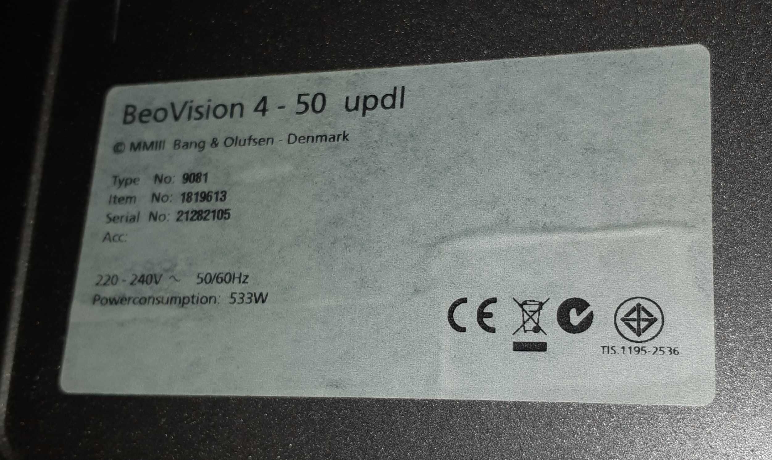 Televisão BO Bang & Olufsen BeoVision 4 - 50 (avariada)