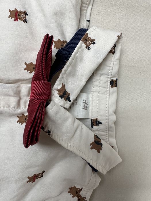 Elegancka świąteczna koszula z Muchą H&M 80