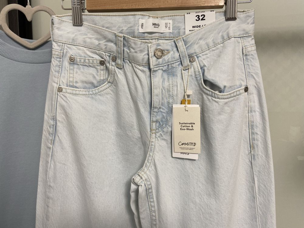 Нові широкі джинси mango 34 р.