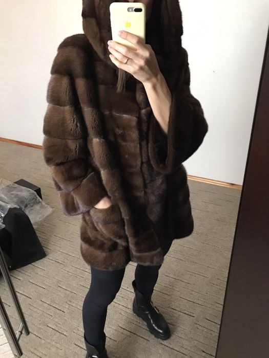 Шуба норка поперечка