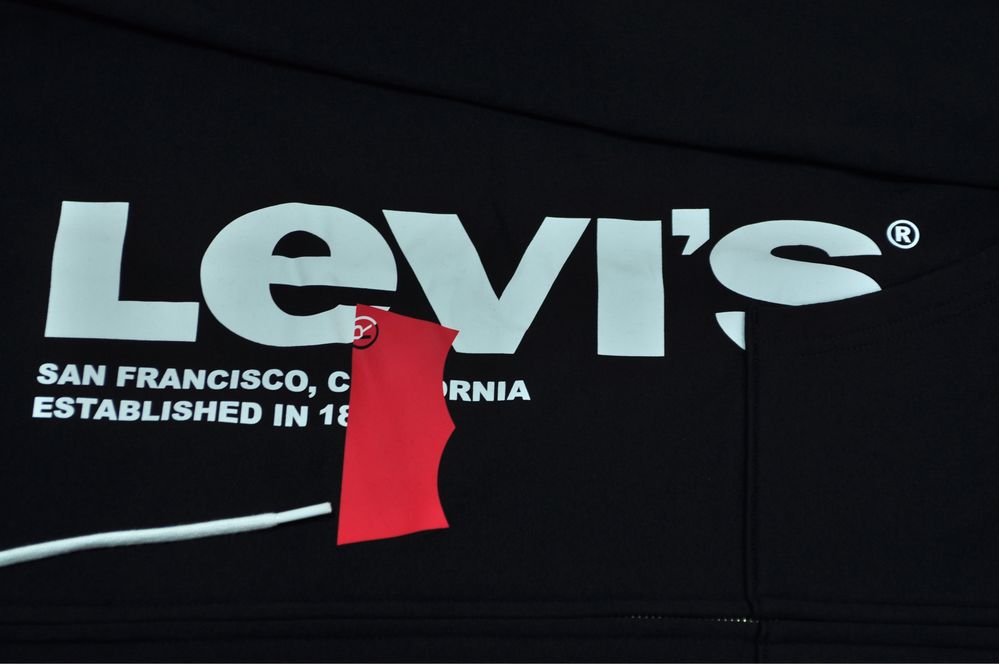 Levi’s оригинал новая мужская чёрная кофта зип худи на замке (NEW)