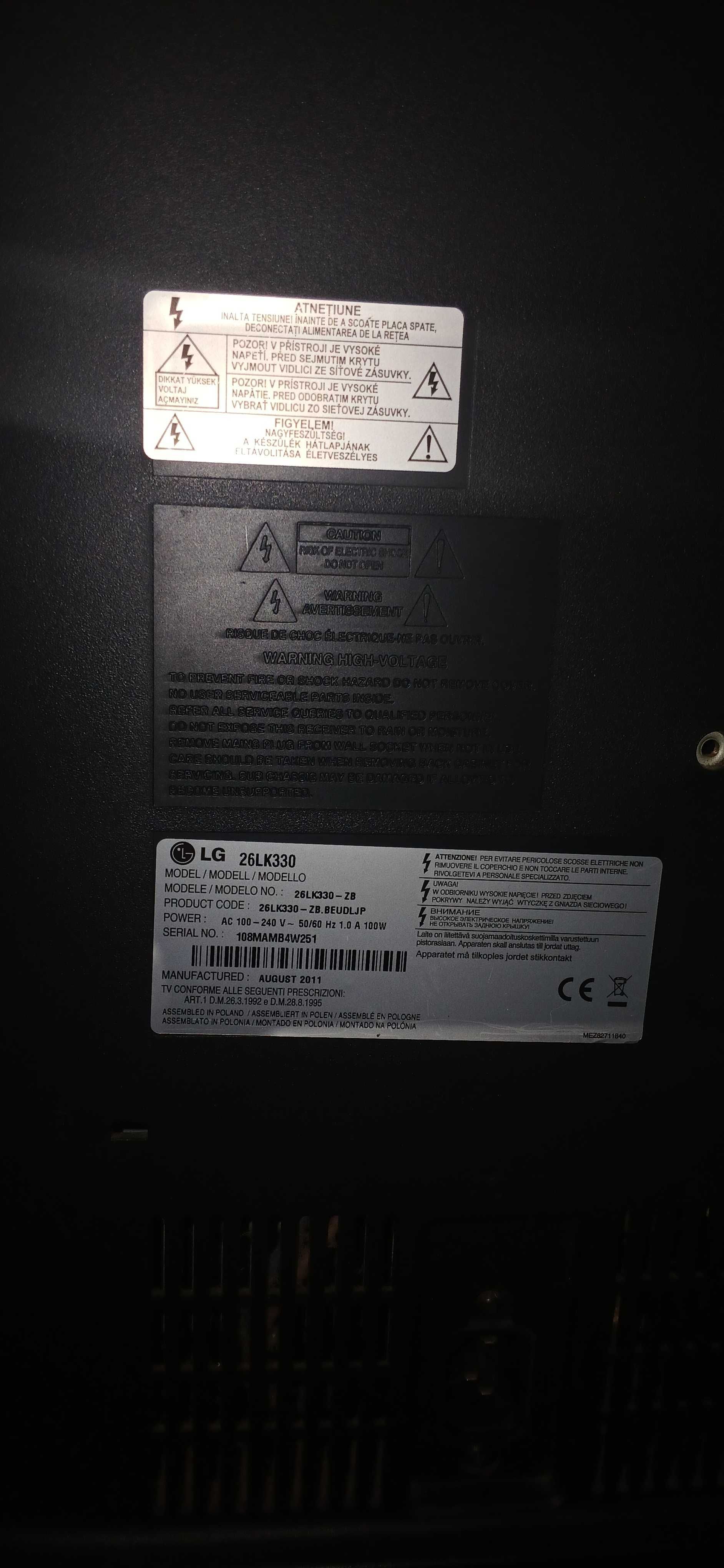 TV LG 32" 
26LK330
