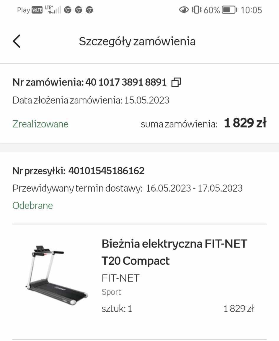 Bieżnia elektryczna FIT-NET T20 Compact