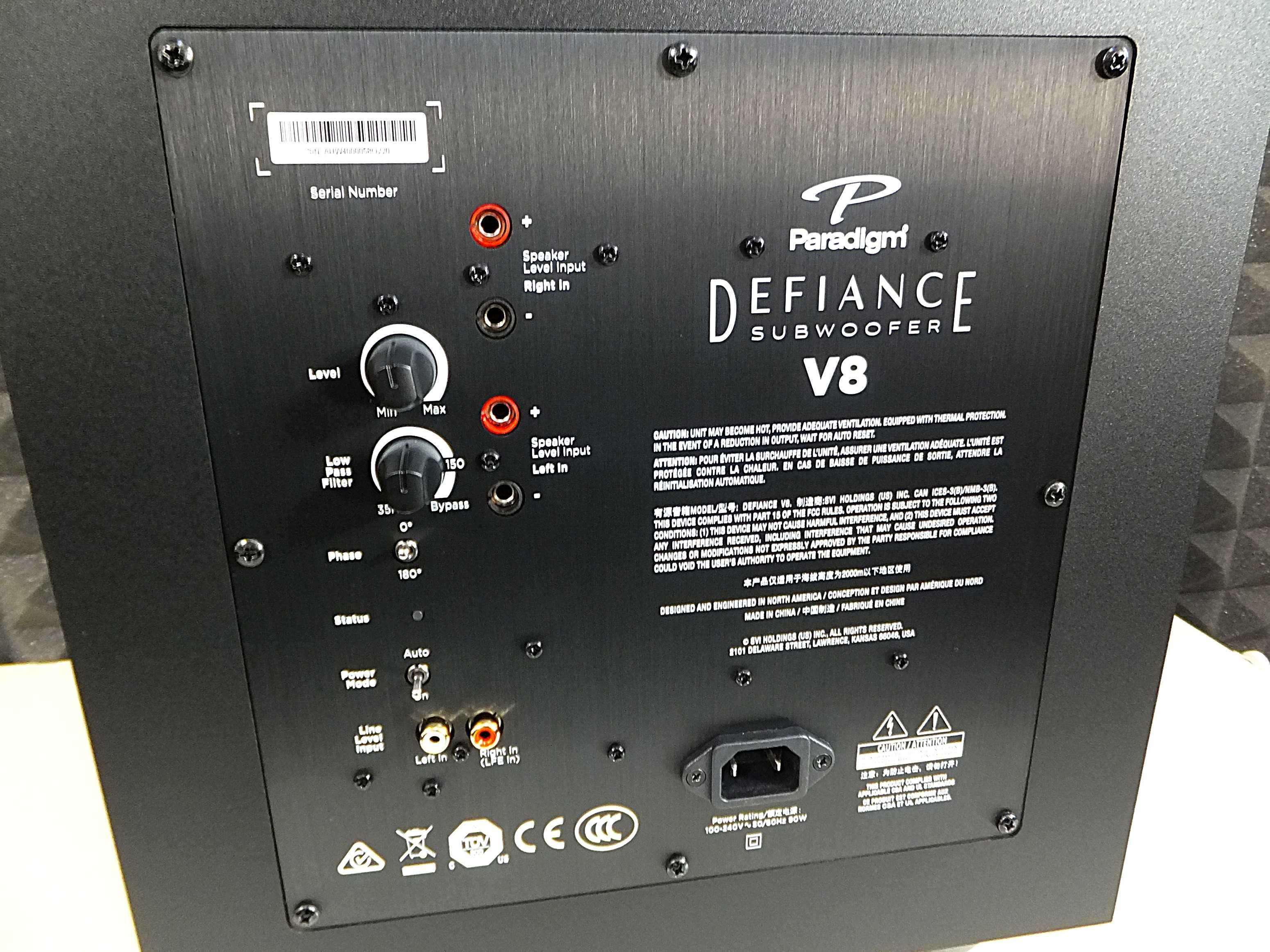 Nowy subwoofer aktywny PARADIGM Defiance V8 / OKAZJA !