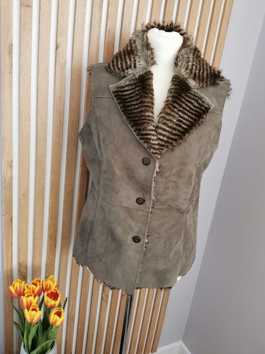 Bezrękawnik kamizelka z futerkiem od środka r. M