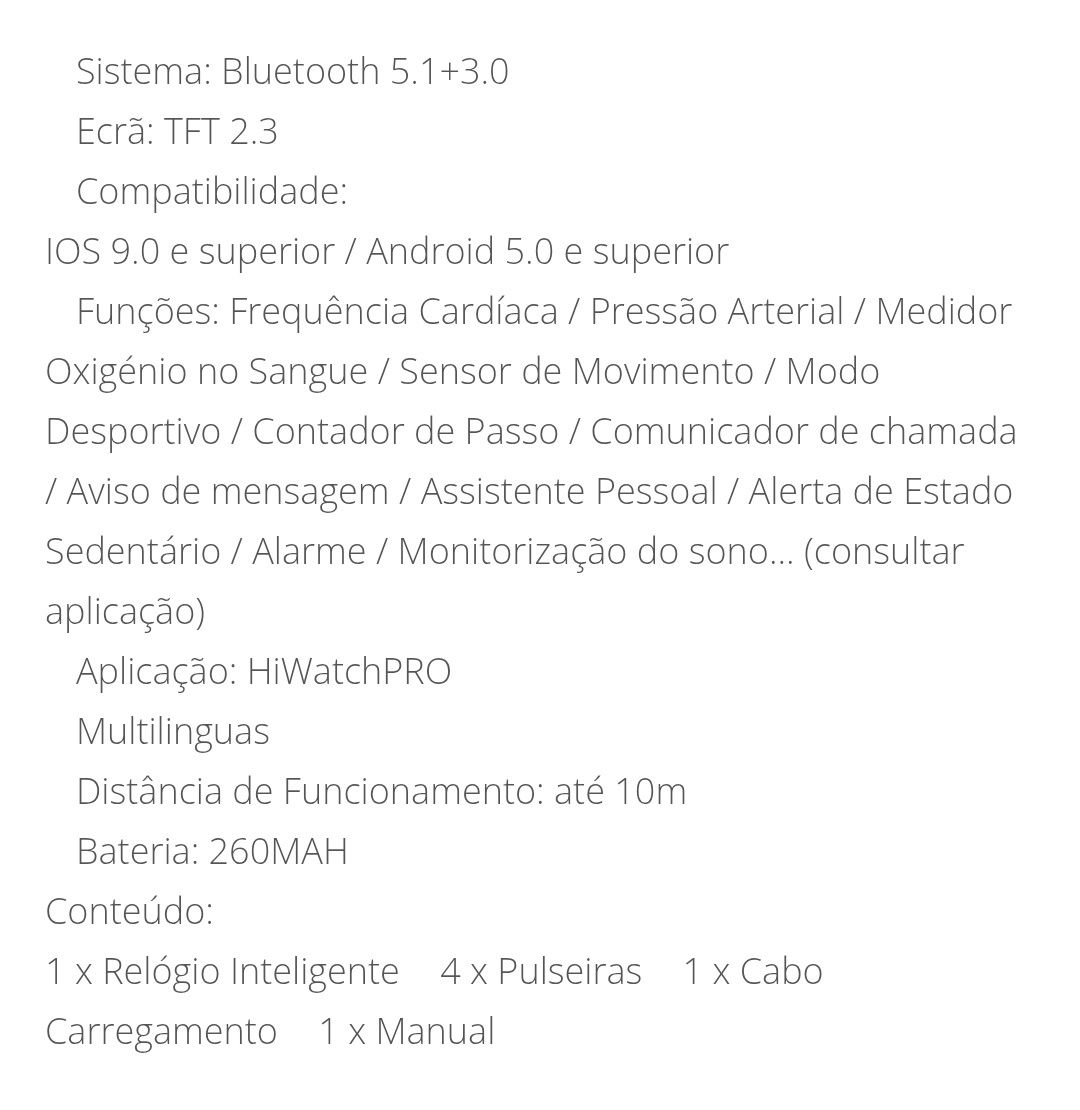 Relógio Smartwatch giros