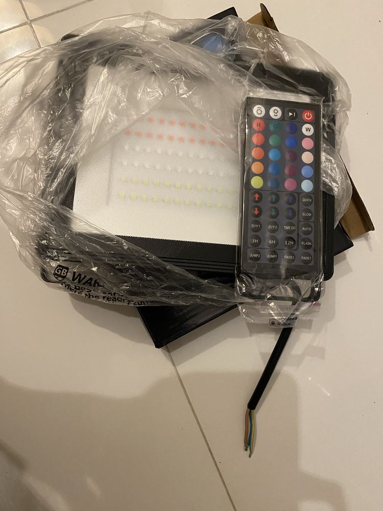 nowy Halogen LED RGB mocny zewnetrzny 50W +pilot / oswietlenie led