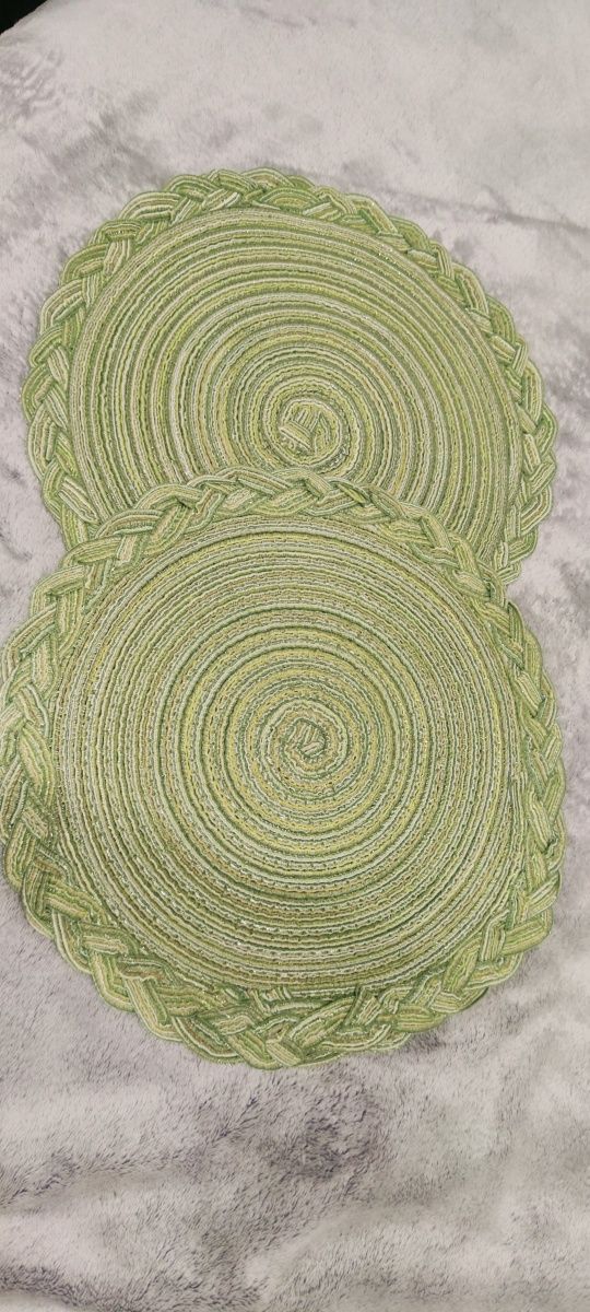 Сервіровочні килимки, скатертини зелені 2 шт