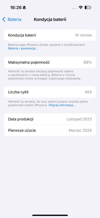 iPhone 15 pro 128GB Bialy tytan