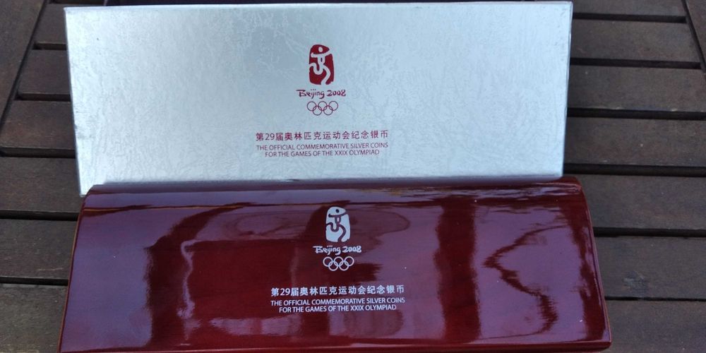 Moedas comemorativas Beijing 2008 em prata