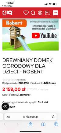 Zadbany domek ze zjeżdżalnią dla dzieci